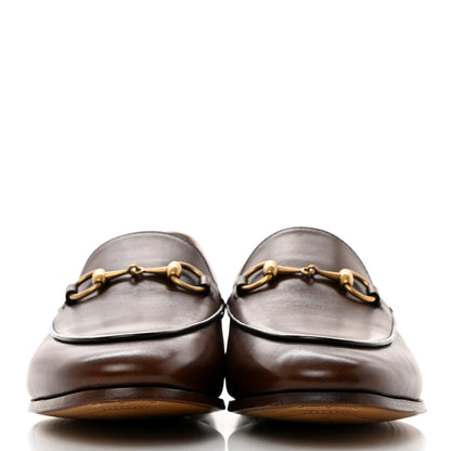 Gucci Calfskin Womens Jordaan Loafers 37.5 Fondente Brown 2 of 9
