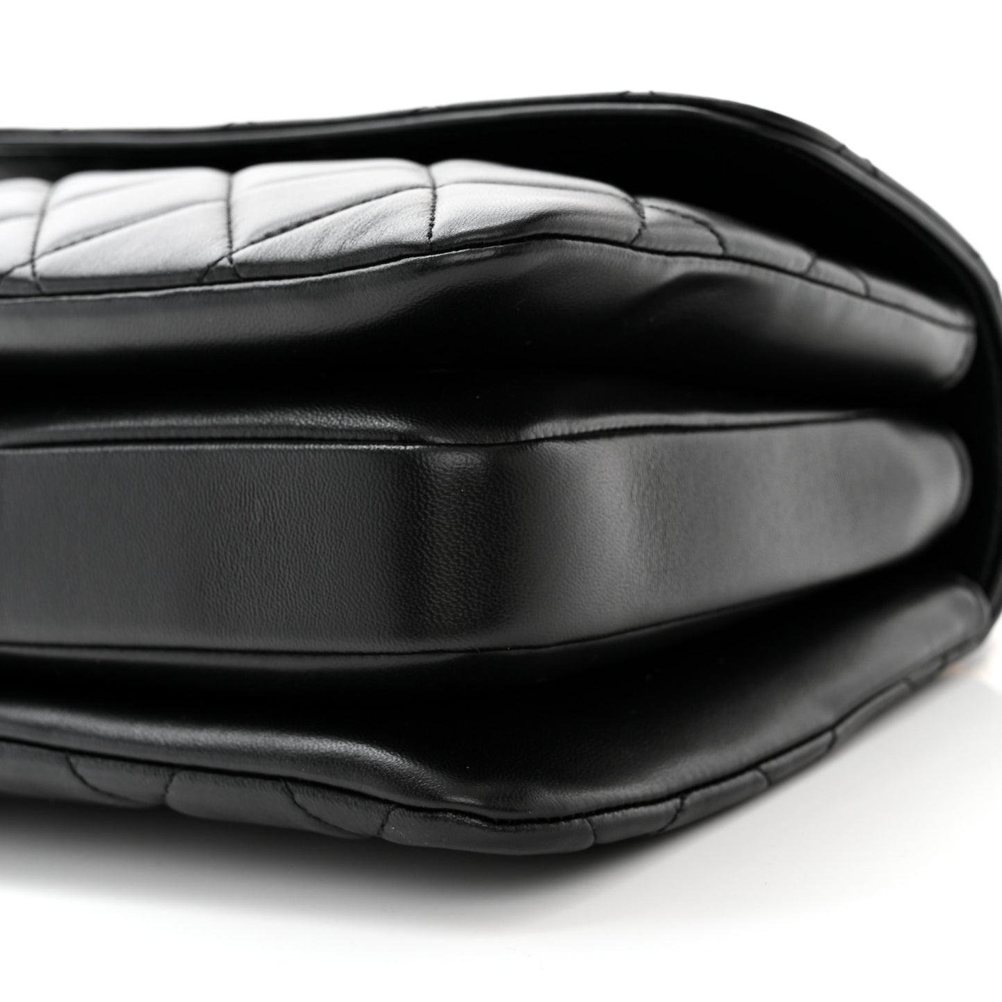 Lambskin Quilted Small Trendy CC Dual Handle Flap Bag Black