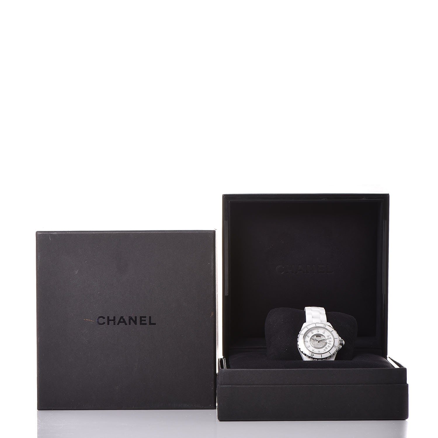 Chanel Stainless Steel Ceramic Diamond 38mm J12 Automatic Watch White 7 of 7