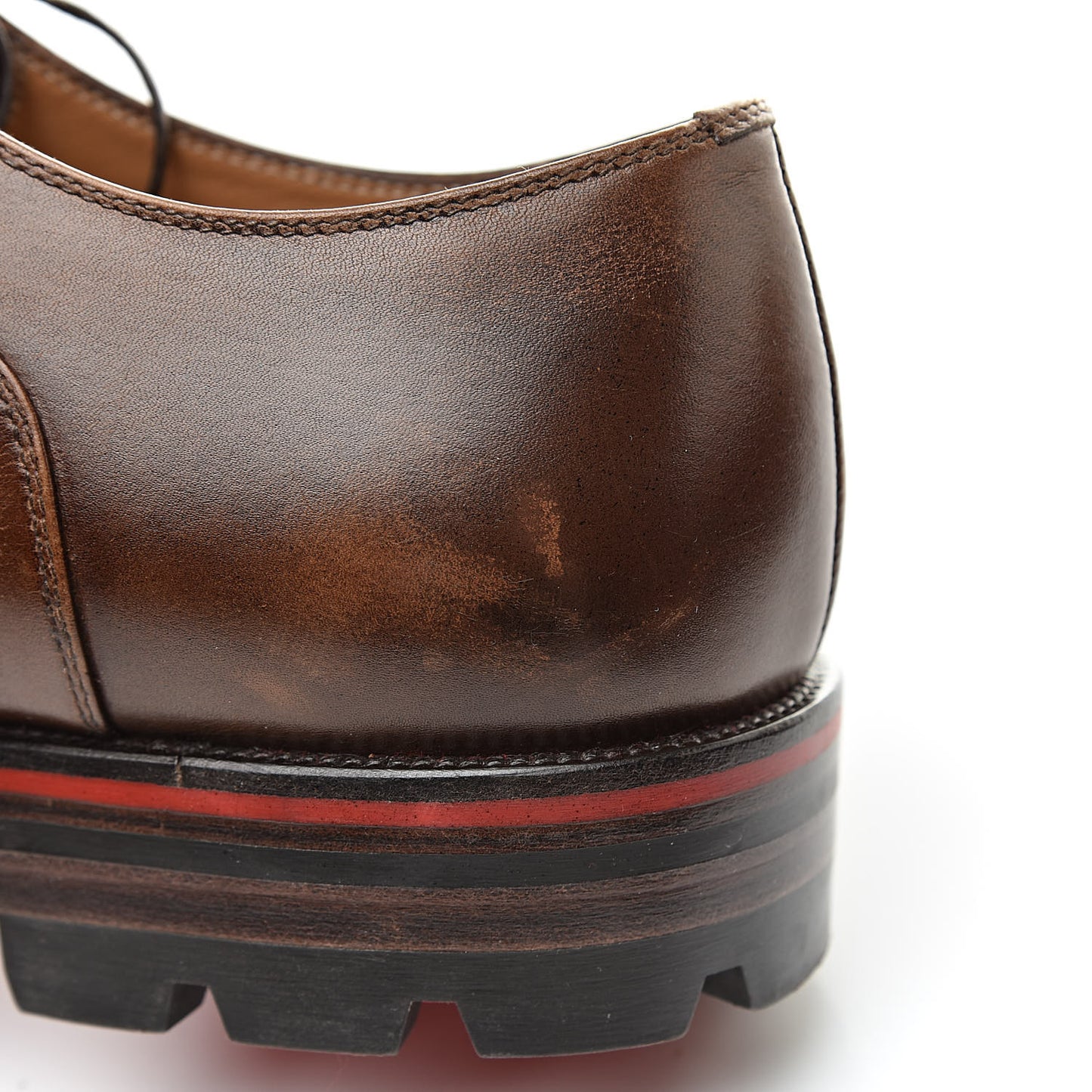 Calfskin Patime Mens Hubertus Flat 41.5 Havane