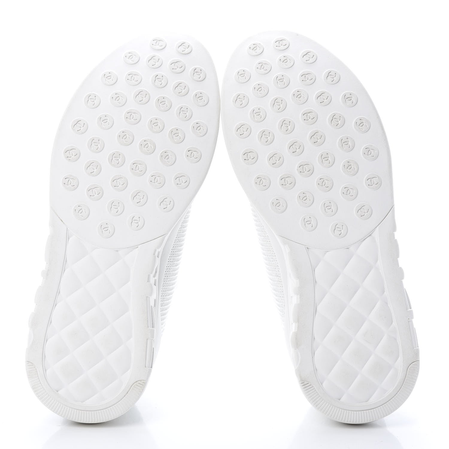 Chanel Sequin CC Sneakers 38.5 White 5 of 7