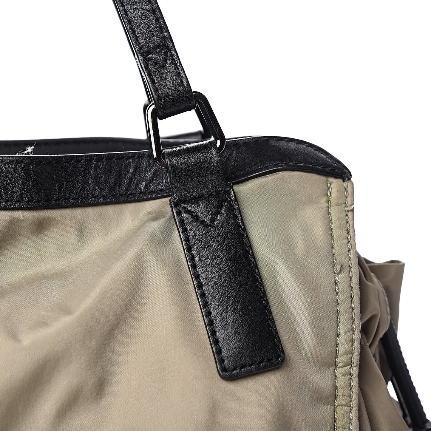 Nylon Buckleigh Packable Tote Bag Beige