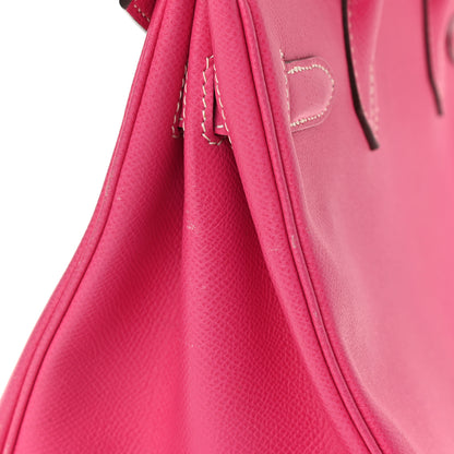Hermes Epsom Candy Birkin 30 Rose Tyrien Rubis 19 of 21