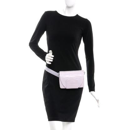 Nancy Gonzalez Crocodile Flap Belt Bag Lilac 3 of 10