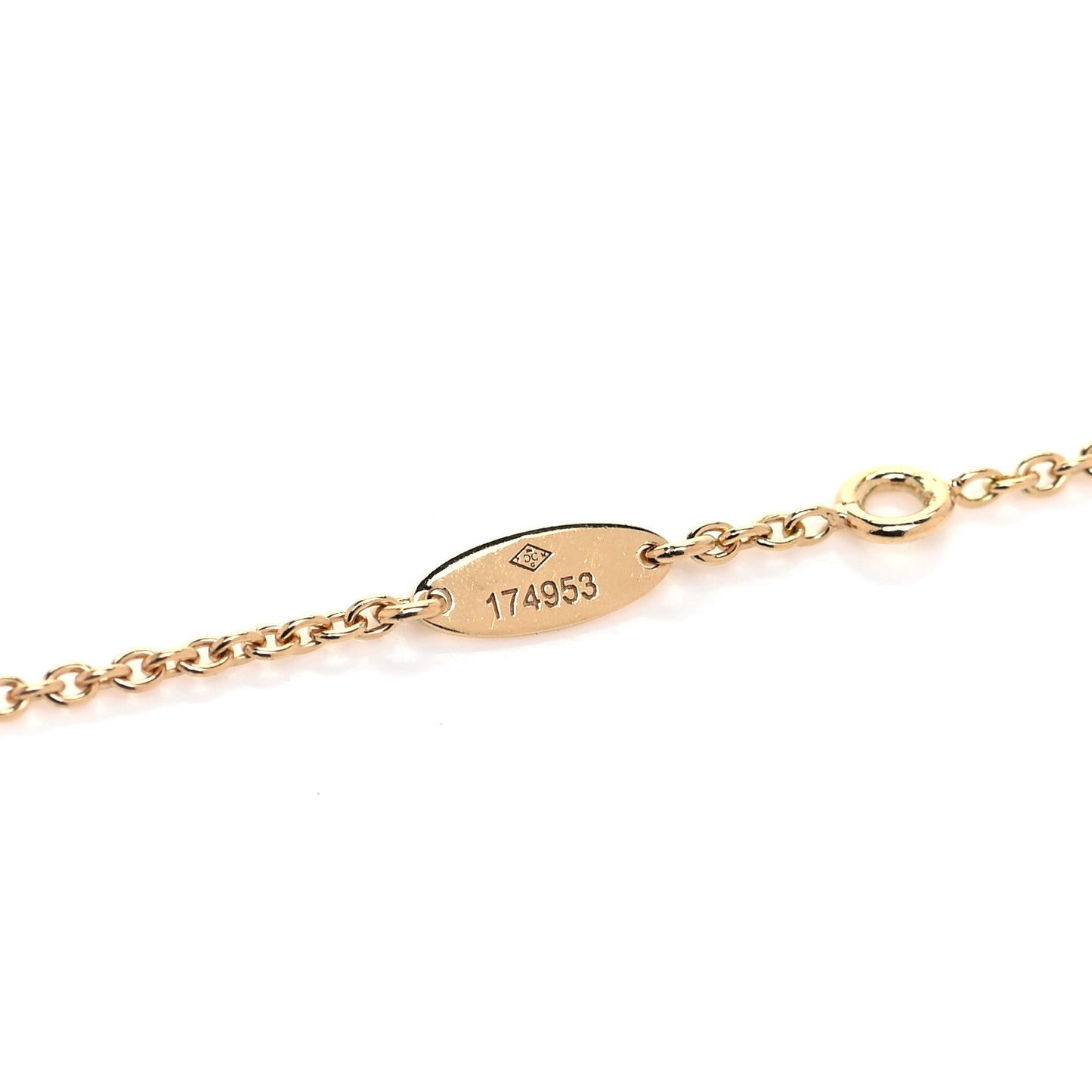 18K Yellow Gold Diamond Mother of Pearl Rose Des Vents 5-Station Necklace