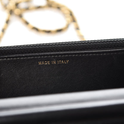 Chanel Lambskin Quilted Boy Wallet On Chain WOC Black 7 of 9