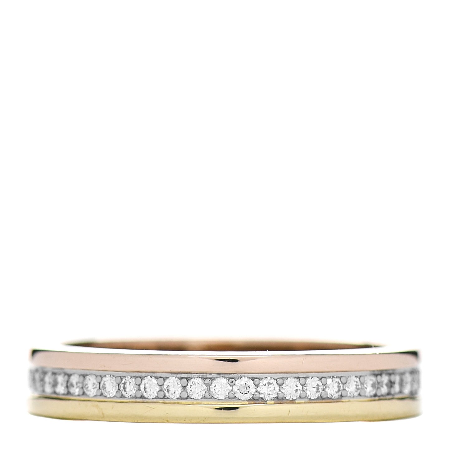 18K White Yellow Pink Gold Diamond 3.5mm Vendome Louis Cartier Wedding Band Ring 51 5.75