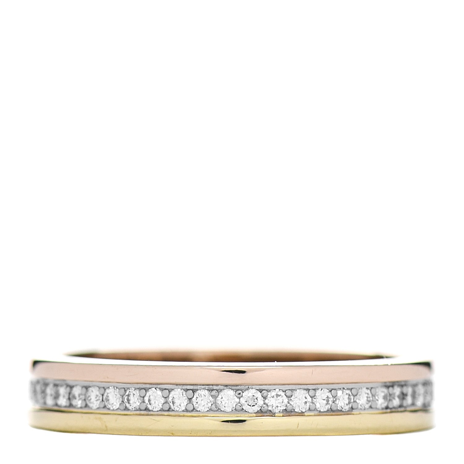 Cartier 18K White Yellow Pink Gold Diamond 3.5mm Vendome Louis Cartier Wedding Band Ring 51 5.75 3 of 4