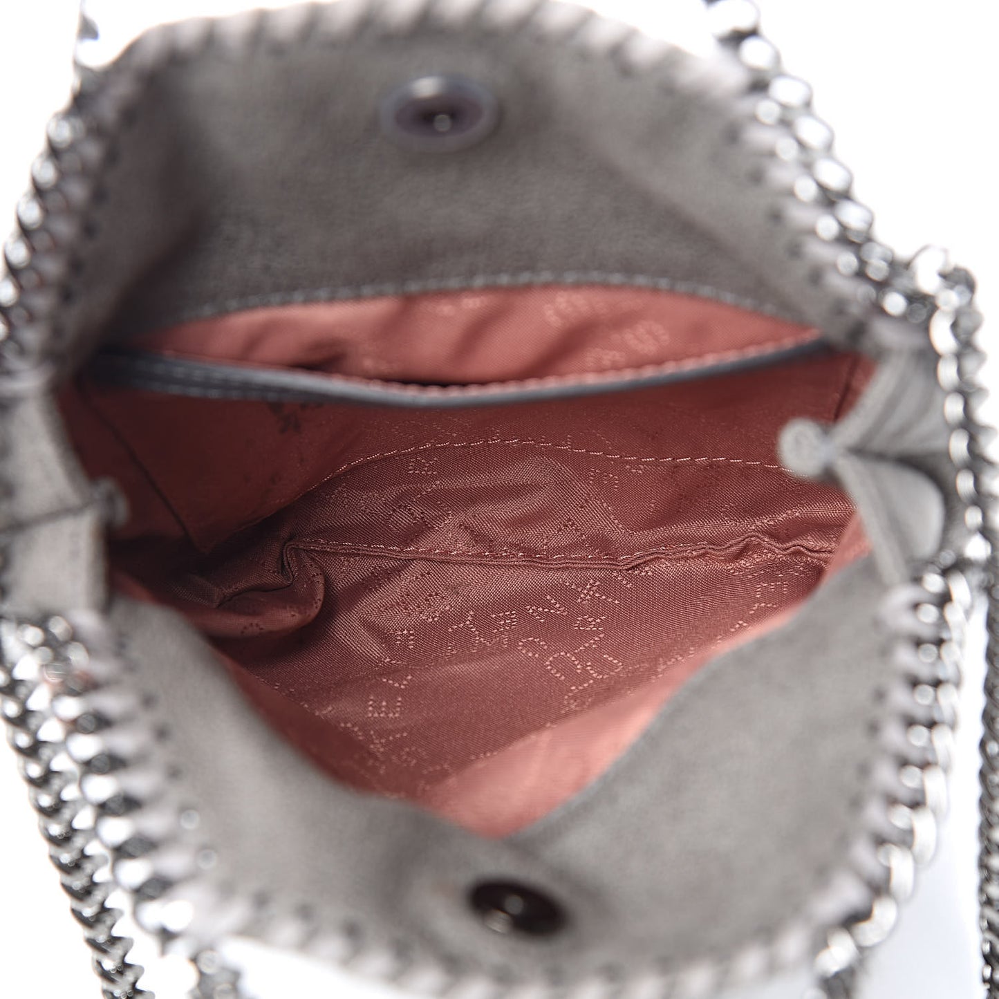Shaggy Deer Mini Falabella Fold Over Tote Light Grey