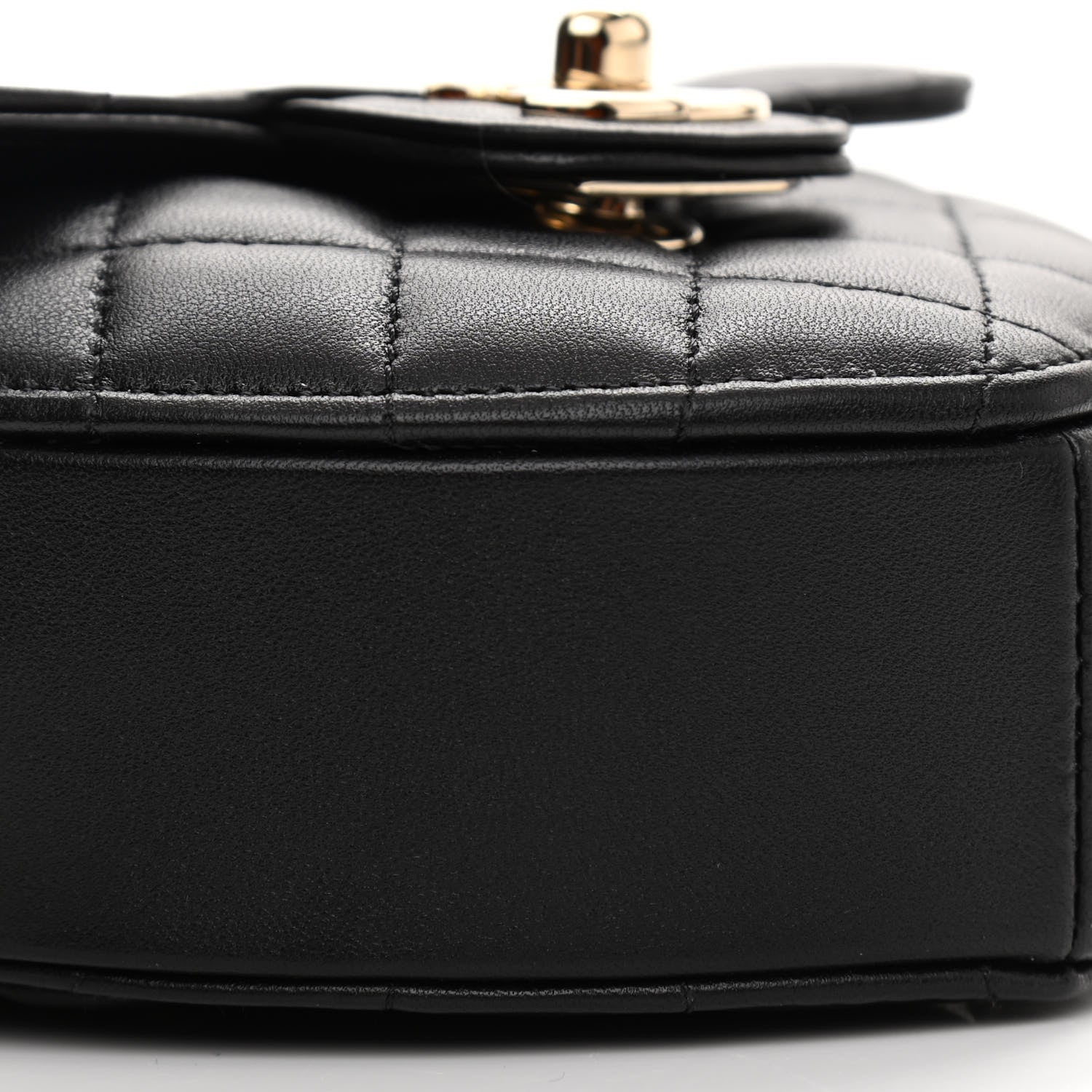 Chanel Lambskin Quilted CC In Love Heart Clutch With Chain Black 9 of 12