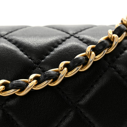 Chanel Lambskin Quilted Mini Rectangular Pearl Crush Flap Black 13 of 14