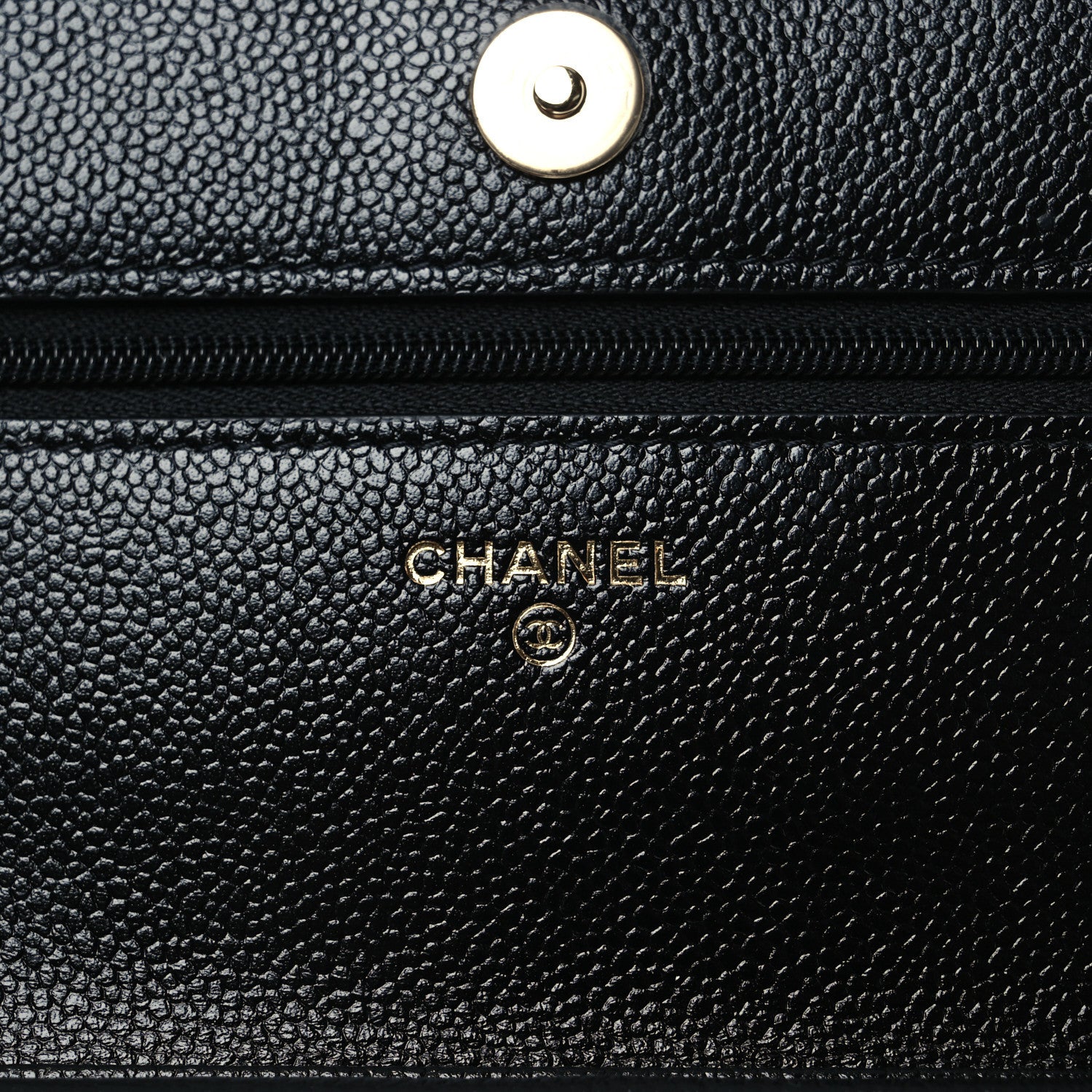 Chanel Caviar Quilted Chain CC Wallet On Chain WOC Black 7 of 11