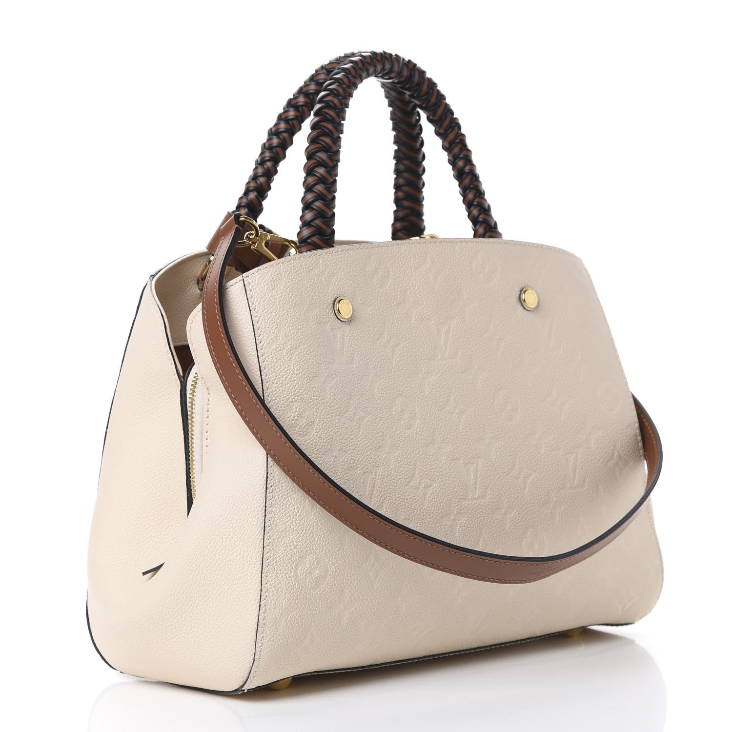 Louis Vuitton Empreinte Braided Montaigne MM Creme Beige Caramel 2 of 9