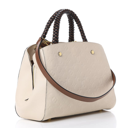 Louis Vuitton Empreinte Braided Montaigne MM Creme Beige Caramel 2 of 9