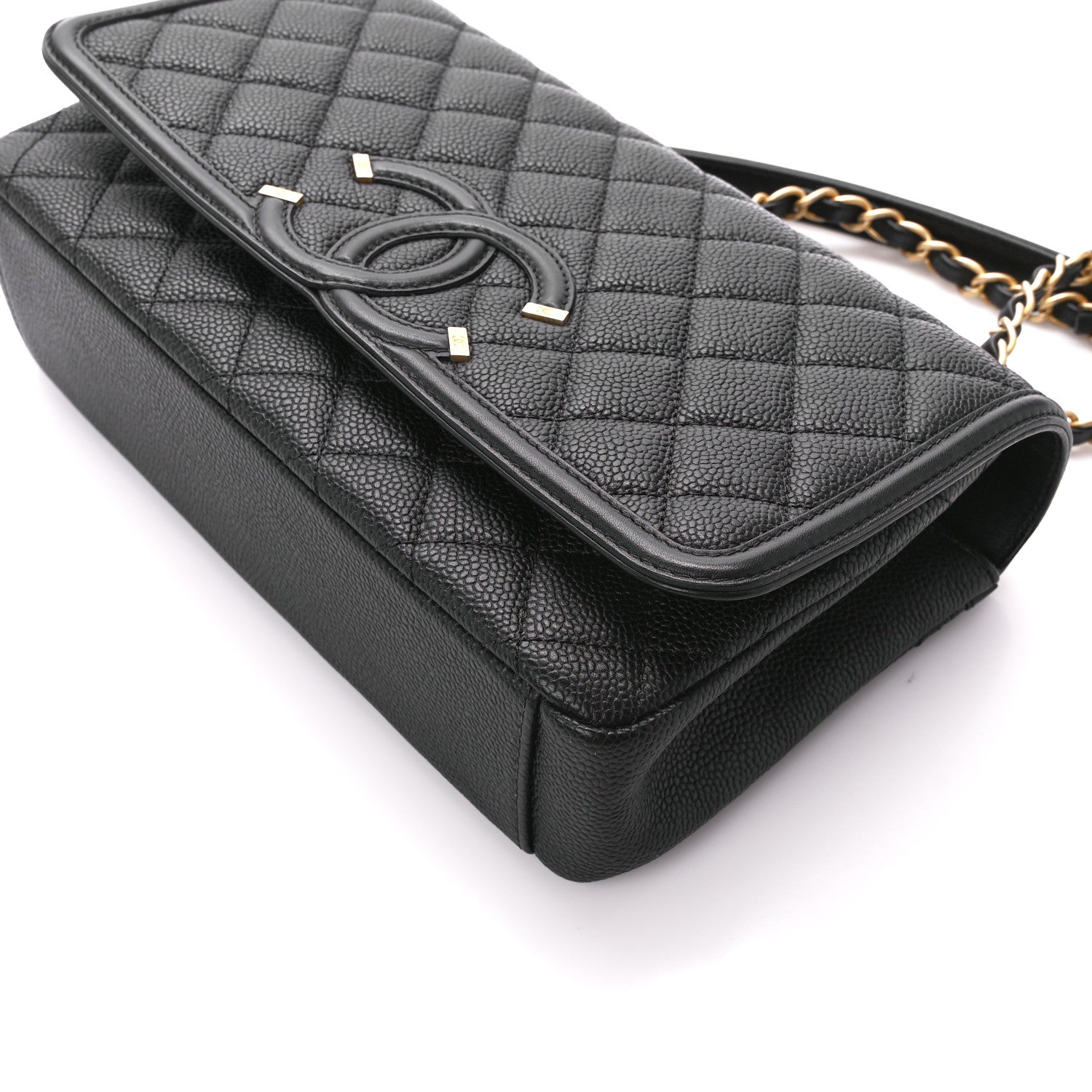 Chanel Caviar Quilted Medium CC Filigree Flap Black 10 of 11