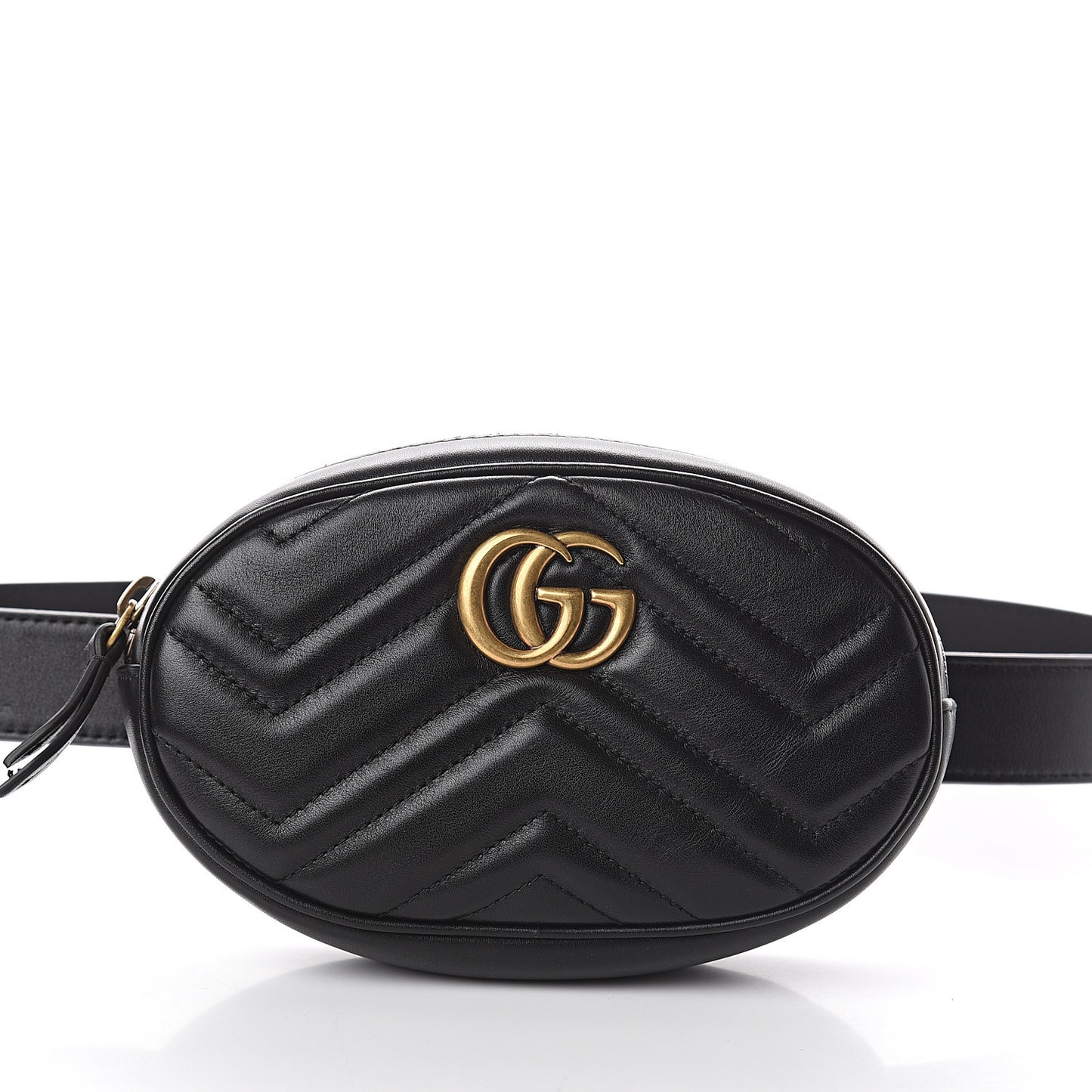 Calfskin Matelasse GG Marmont Belt Bag 75 30 Black