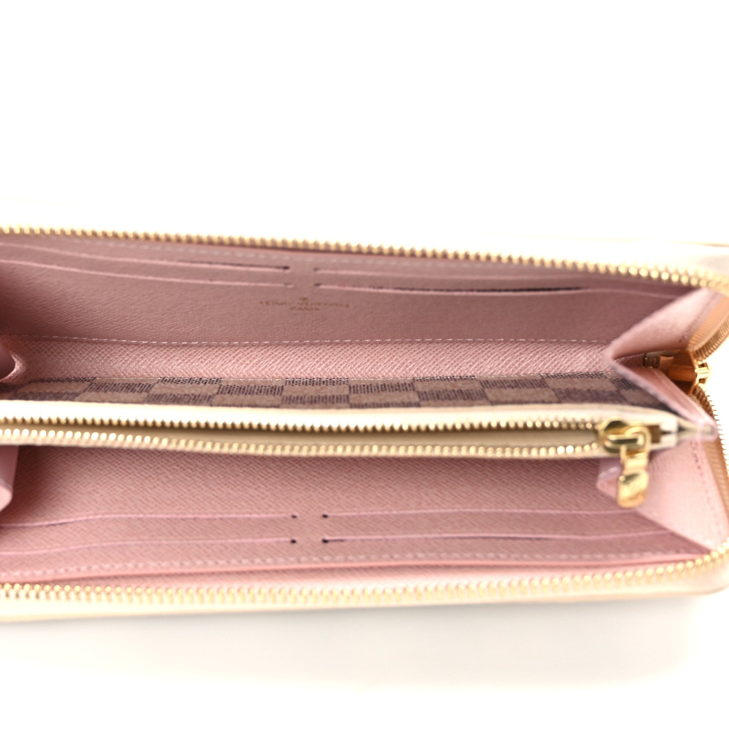 Damier Azur Clemence Wallet Rose Ballerine