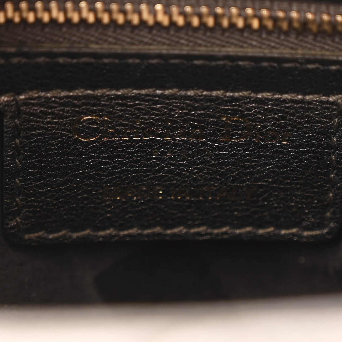 Metallic Lambskin Cannage Medium Lady Dior Bronze