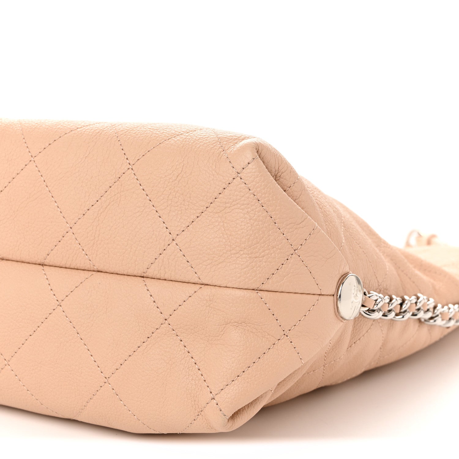 Chanel Grained Calfskin Stitched Medium Braided With Style Hobo Beige 10 of 10