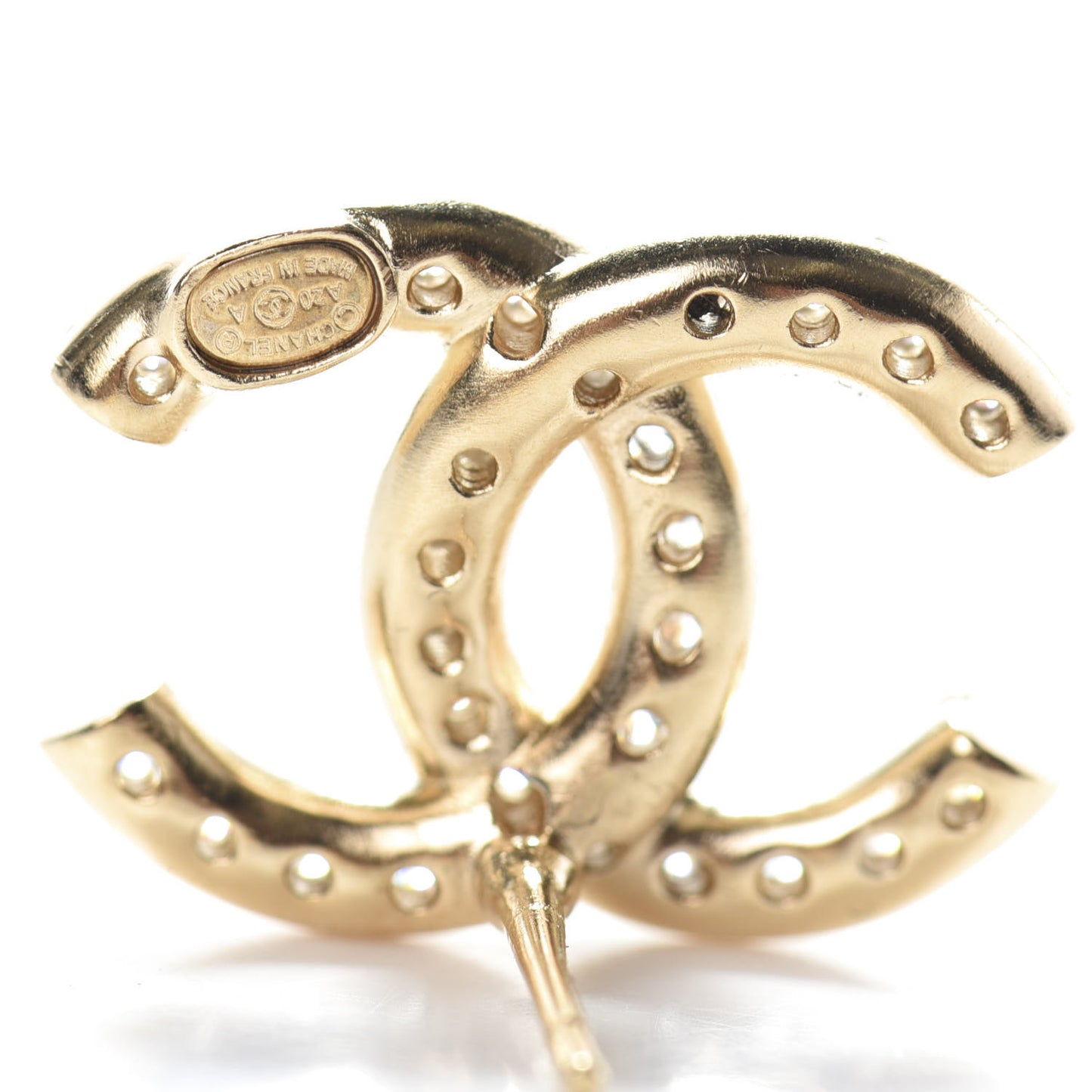 Crystal CC Earrings Gold