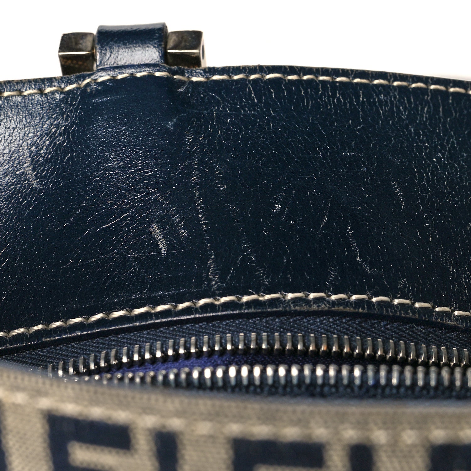 Fendi Zucchino Shopping Tote Navy 9 of 9
