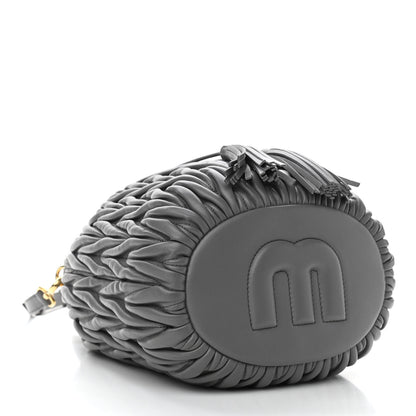 Miu Miu Nappa Matelasse Small Bucket Bag Marmo 4 of 9