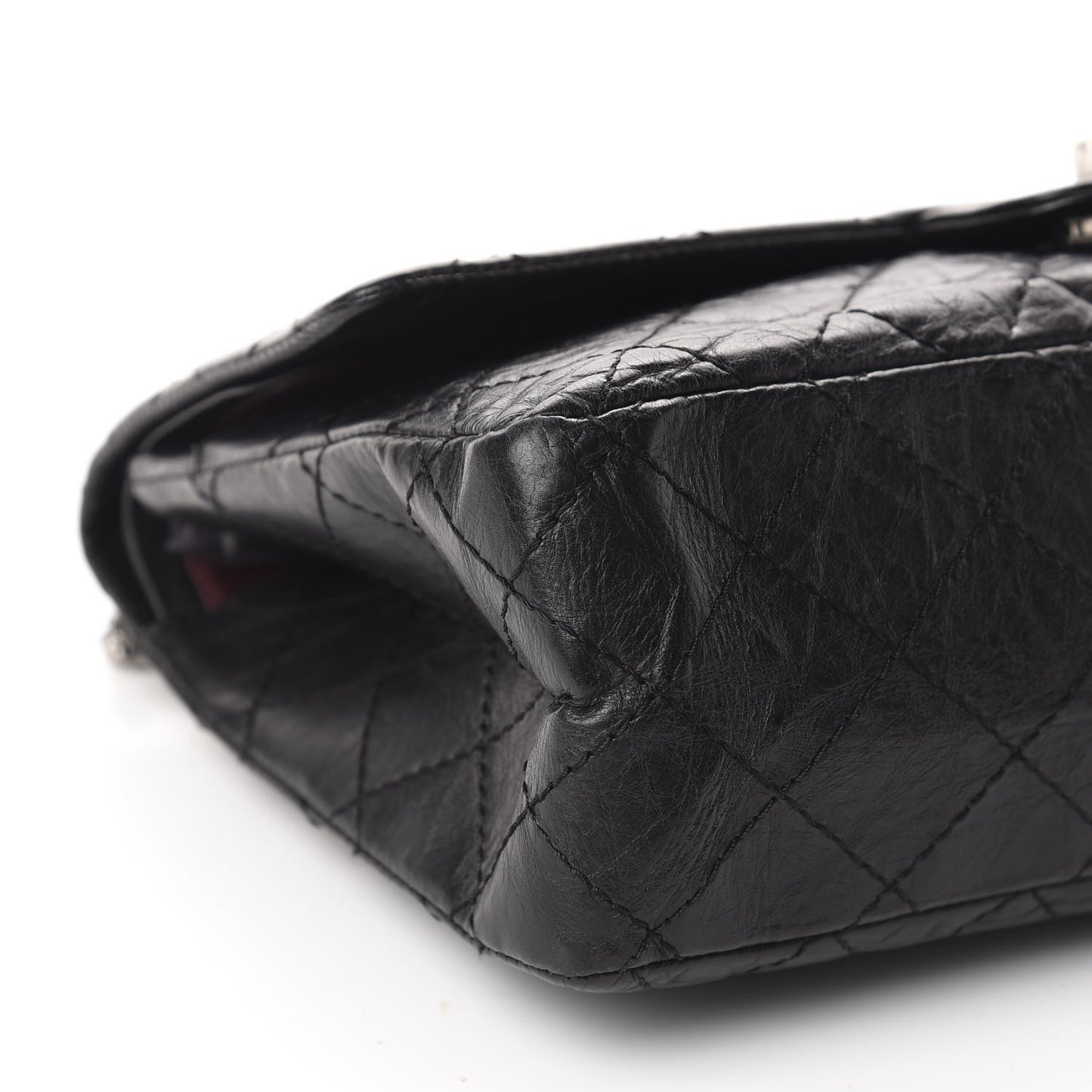 Aged Calfskin Quilted 2.55 Reissue 226 Flap Black