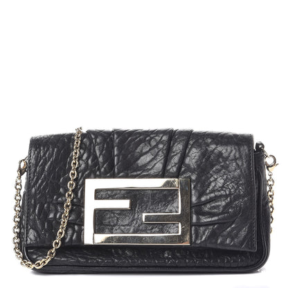 Fendi Crinkled Lambskin Mia Pochette Black 1 of 9