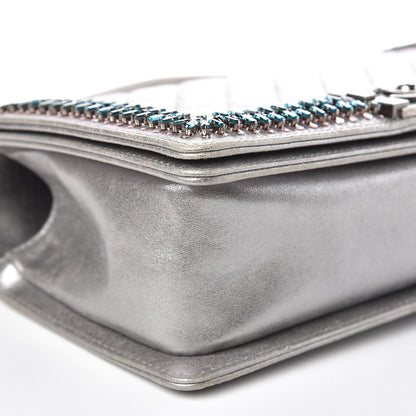 Chanel Metallic Lambskin Embellished Medium Boy Flap Silver 11 of 14