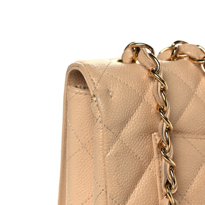 Chanel Caviar Quilted Jumbo Single Flap Beige Clair 12 of 14