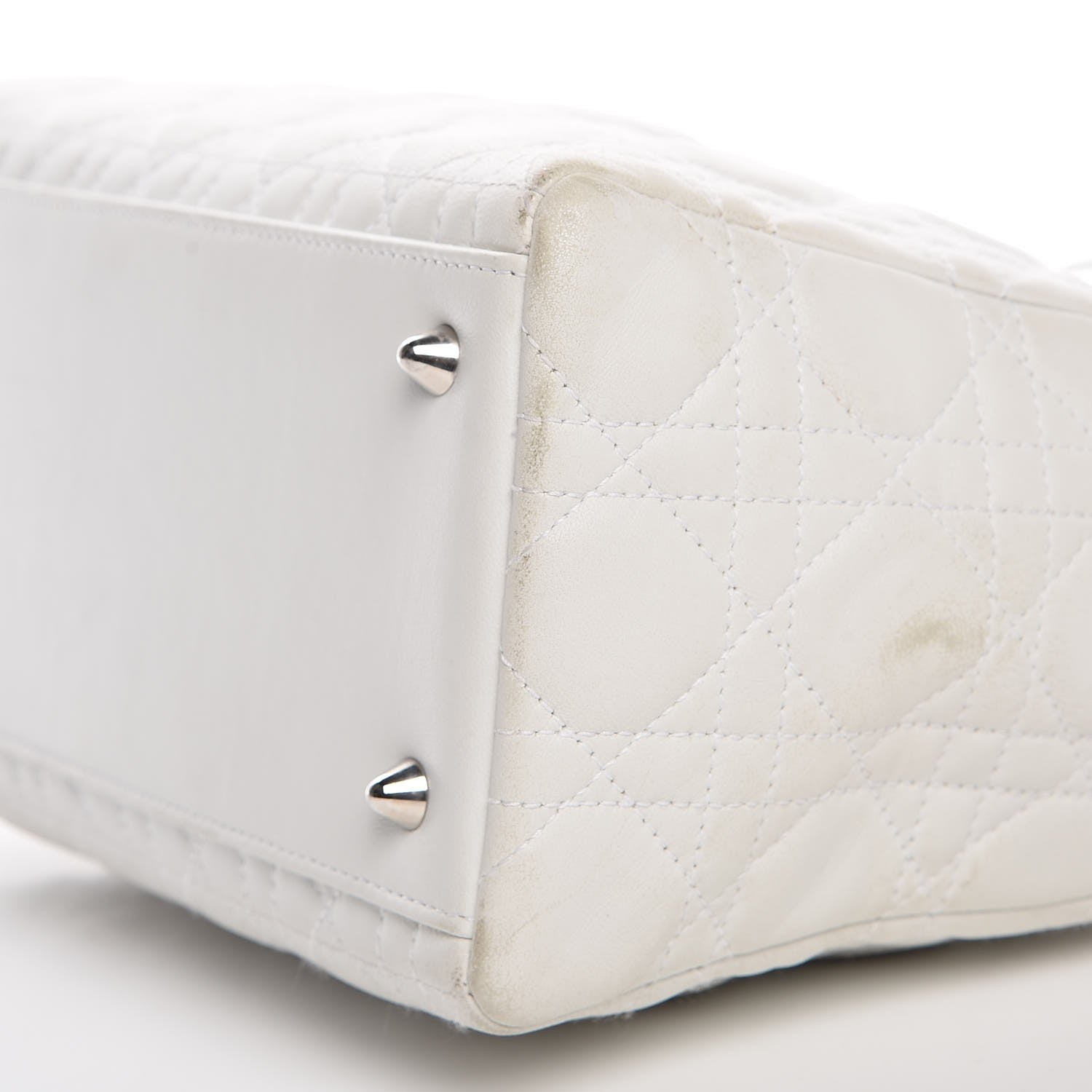 Christian Dior Lambskin Cannage Medium Lady Dior White 23 of 23