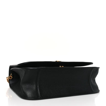 Versace Grainy Calfskin Virtus Chain Crossbody Black 4 of 8
