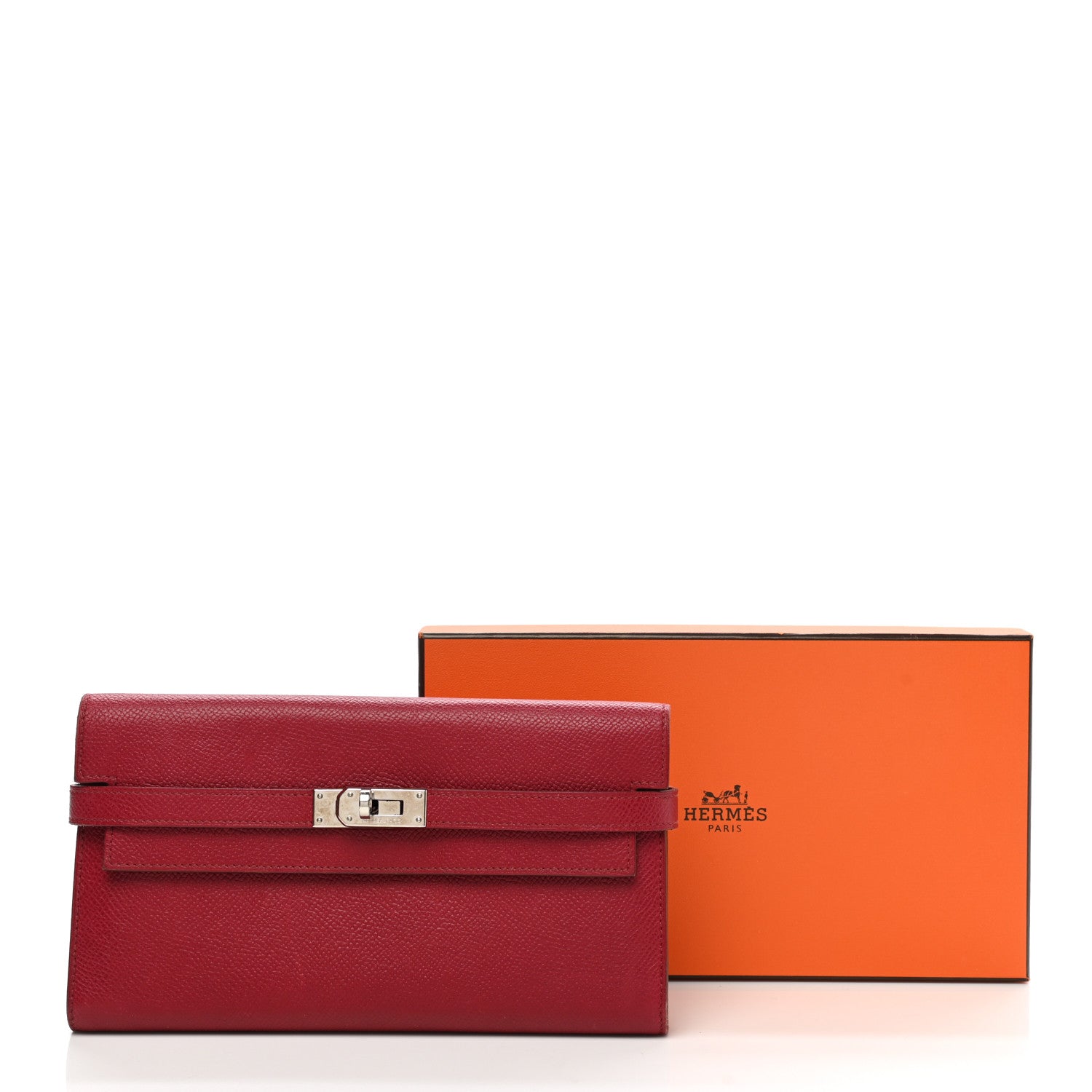 Hermes Epsom Kelly Longue Wallet Rubis 14 of 14