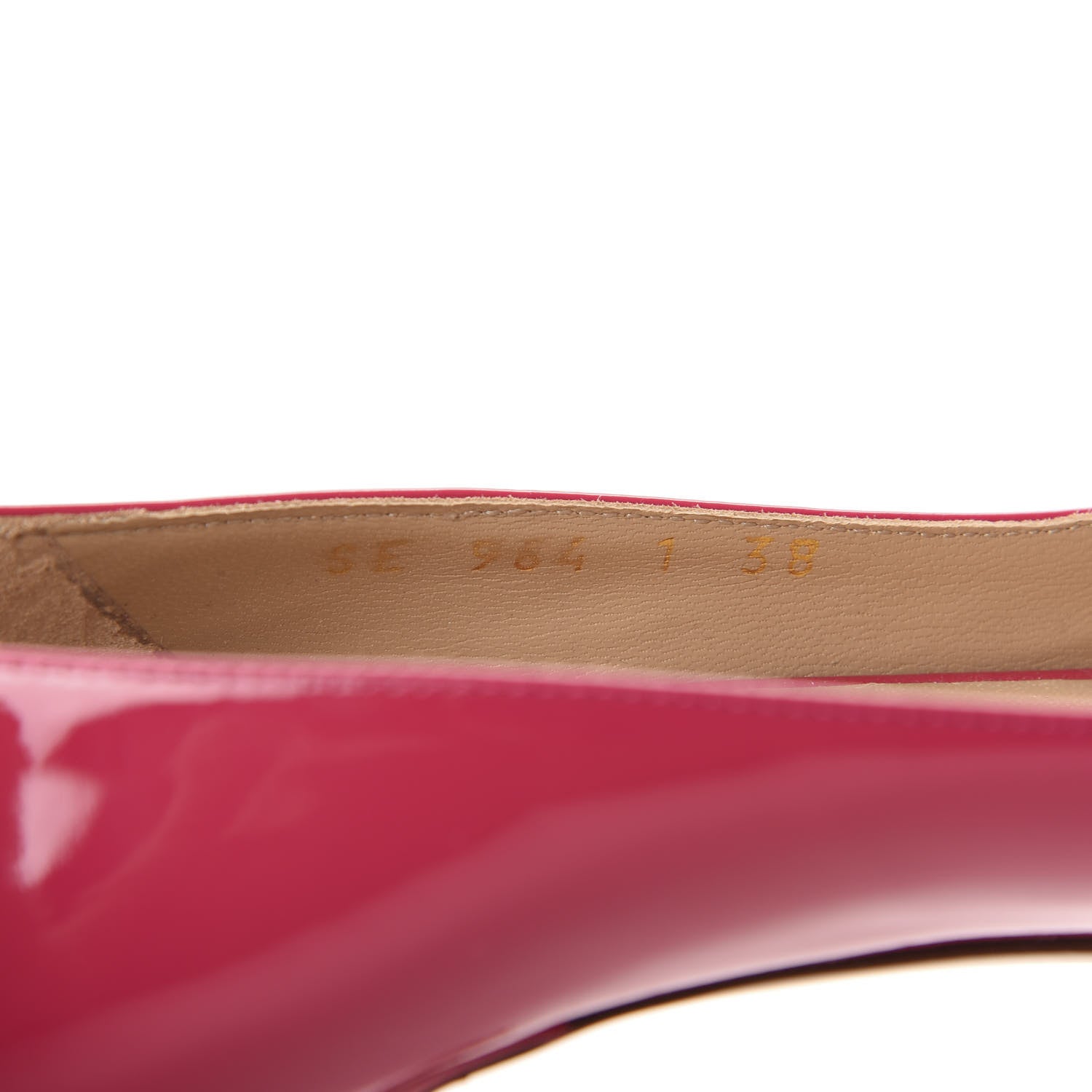 Valentino Garavani Patent Couture Bow Peep Toe Low Heel Pumps 38 Pink 9 of 9
