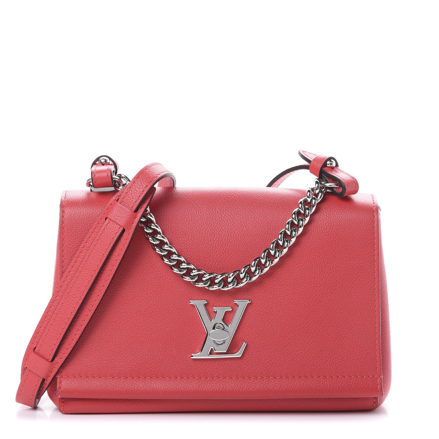 Calfskin Lockme II Chain Bag BB Rubis