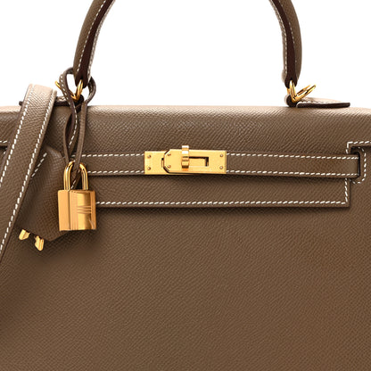 Hermes Epsom Kelly Sellier 25 Etoupe 8 of 13
