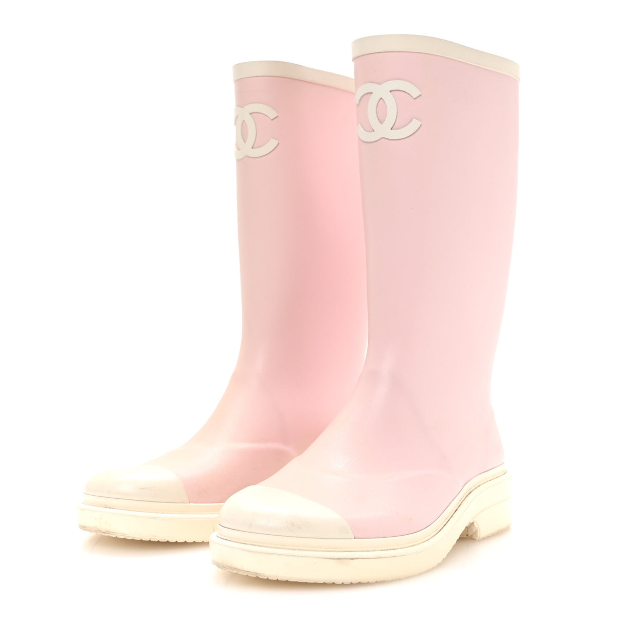 Caoutchouk CC High Boots 37 Light Pink White