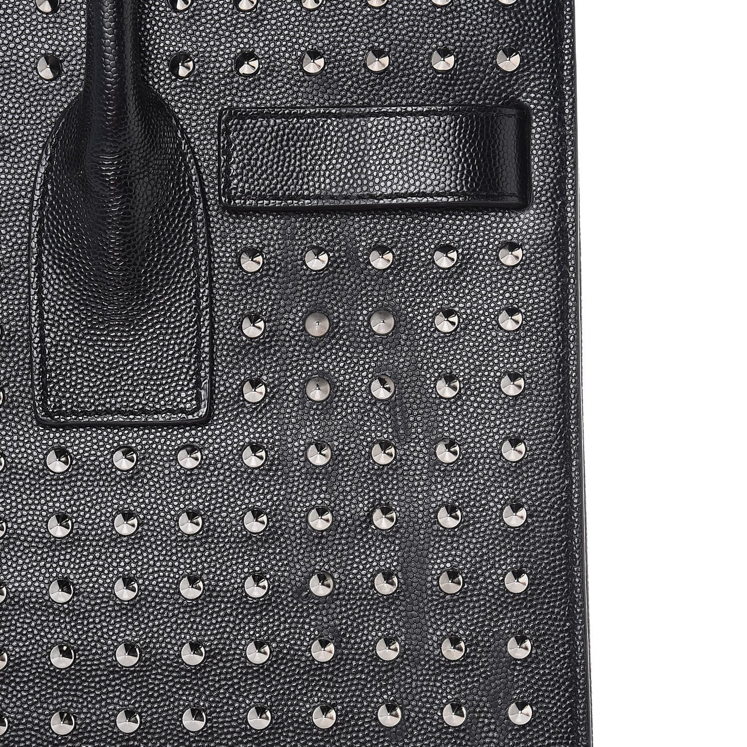 Saint Laurent Grain De Poudre Studded Small Sac De Jour Black 10 of 10