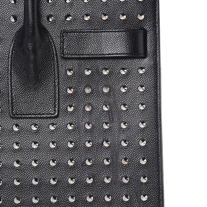 Saint Laurent Grain De Poudre Studded Small Sac De Jour Black 10 of 10
