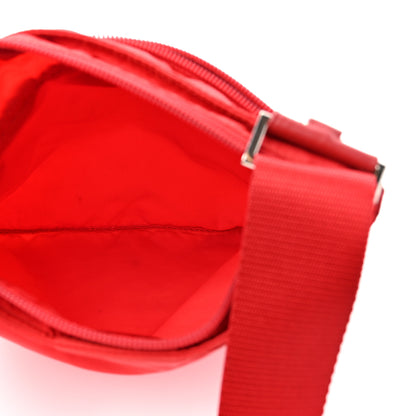 Prada Nylon Vela Saffiano Flat Messenger Bag Rosso 5 of 13