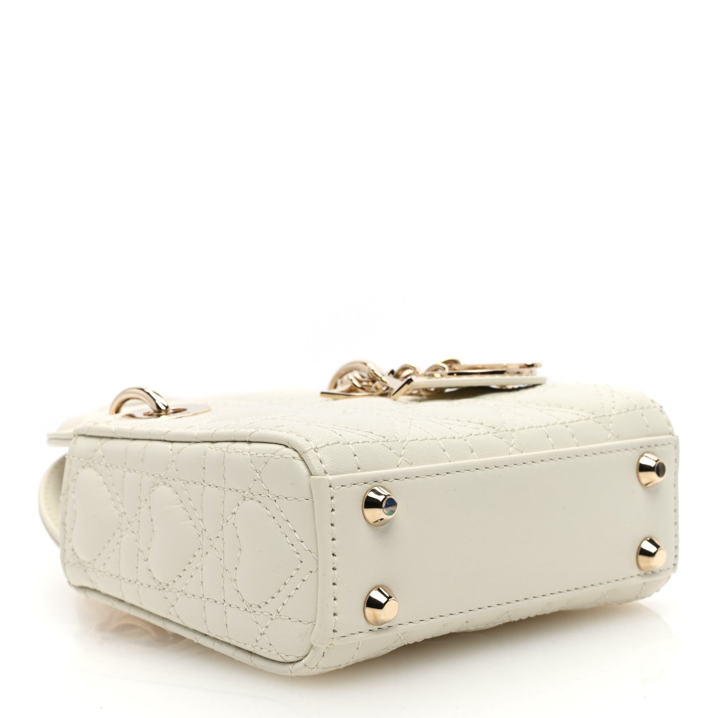 Calfskin Cannage Dioramour Micro Lady Dior Dior White