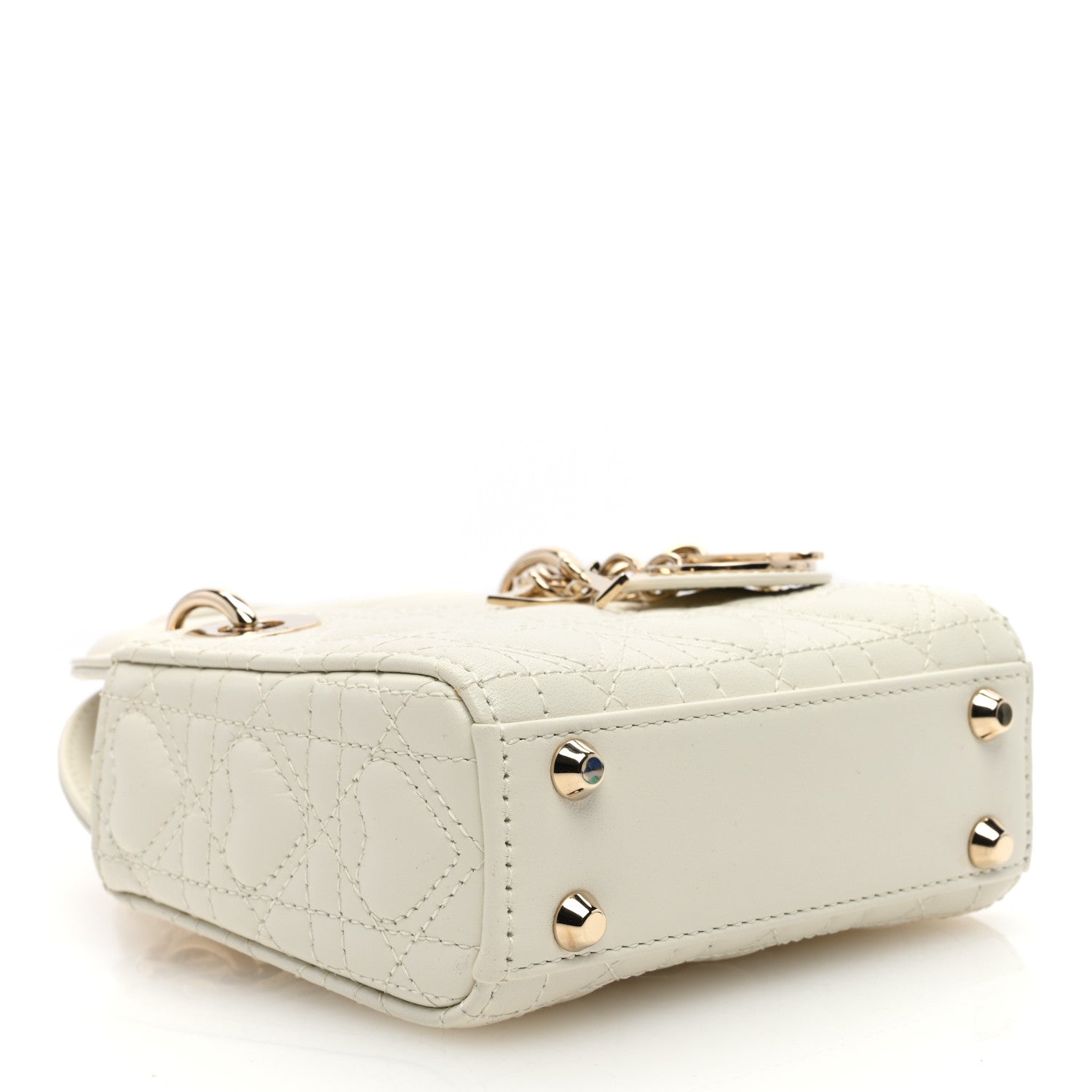Christian Dior Calfskin Cannage Dioramour Micro Lady Dior Dior White 4 of 8