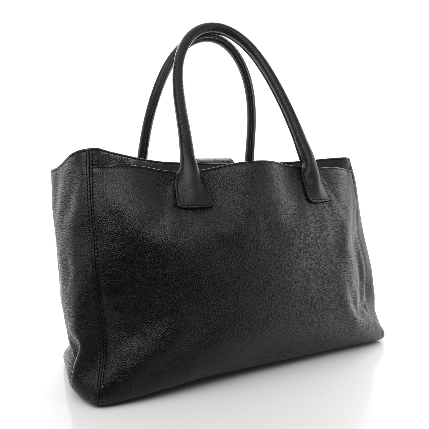 Chanel Calfskin Cerf Executive Shopper Tote Black 2 of 12