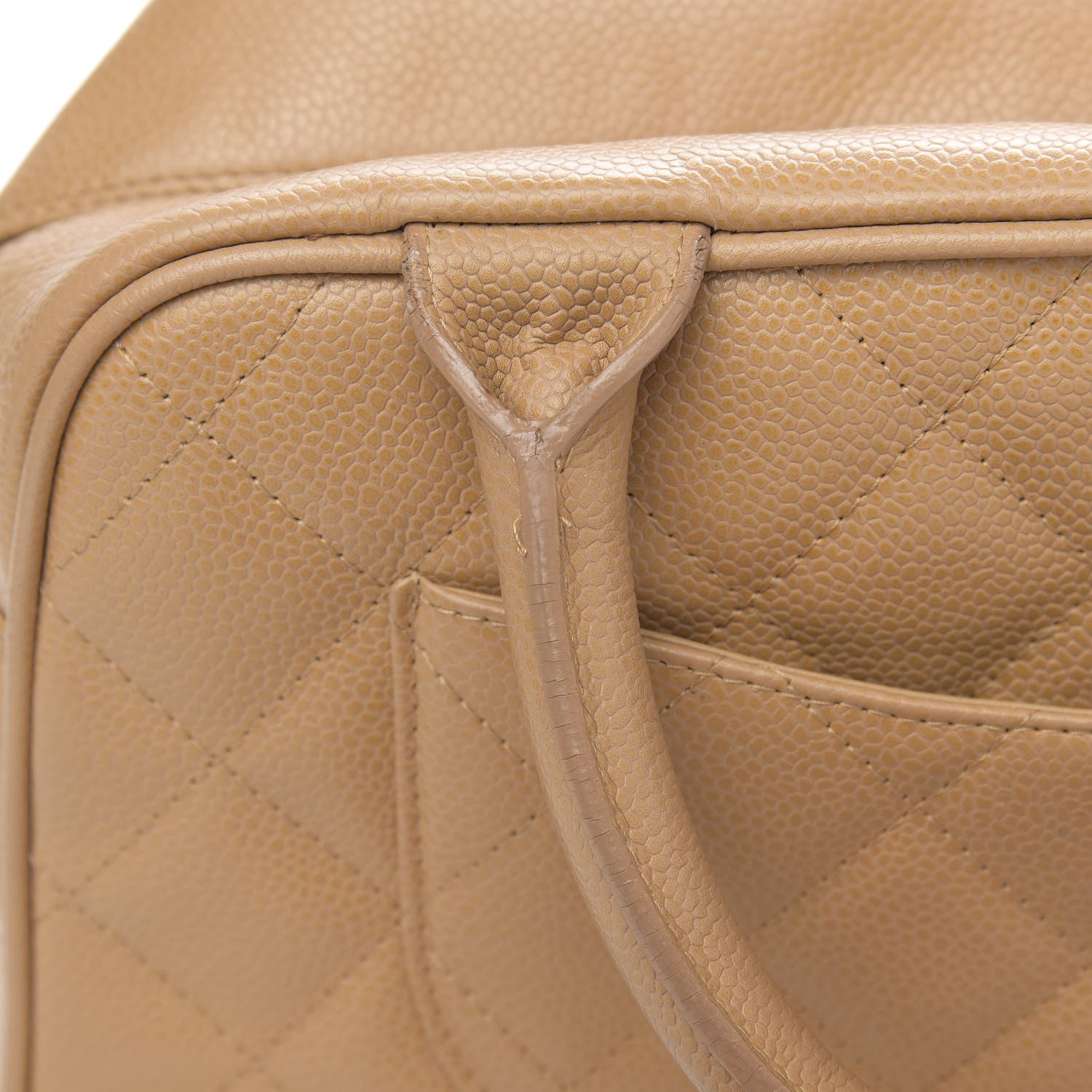 Chanel Caviar Quilted Small Bowler Beige 14 of 15