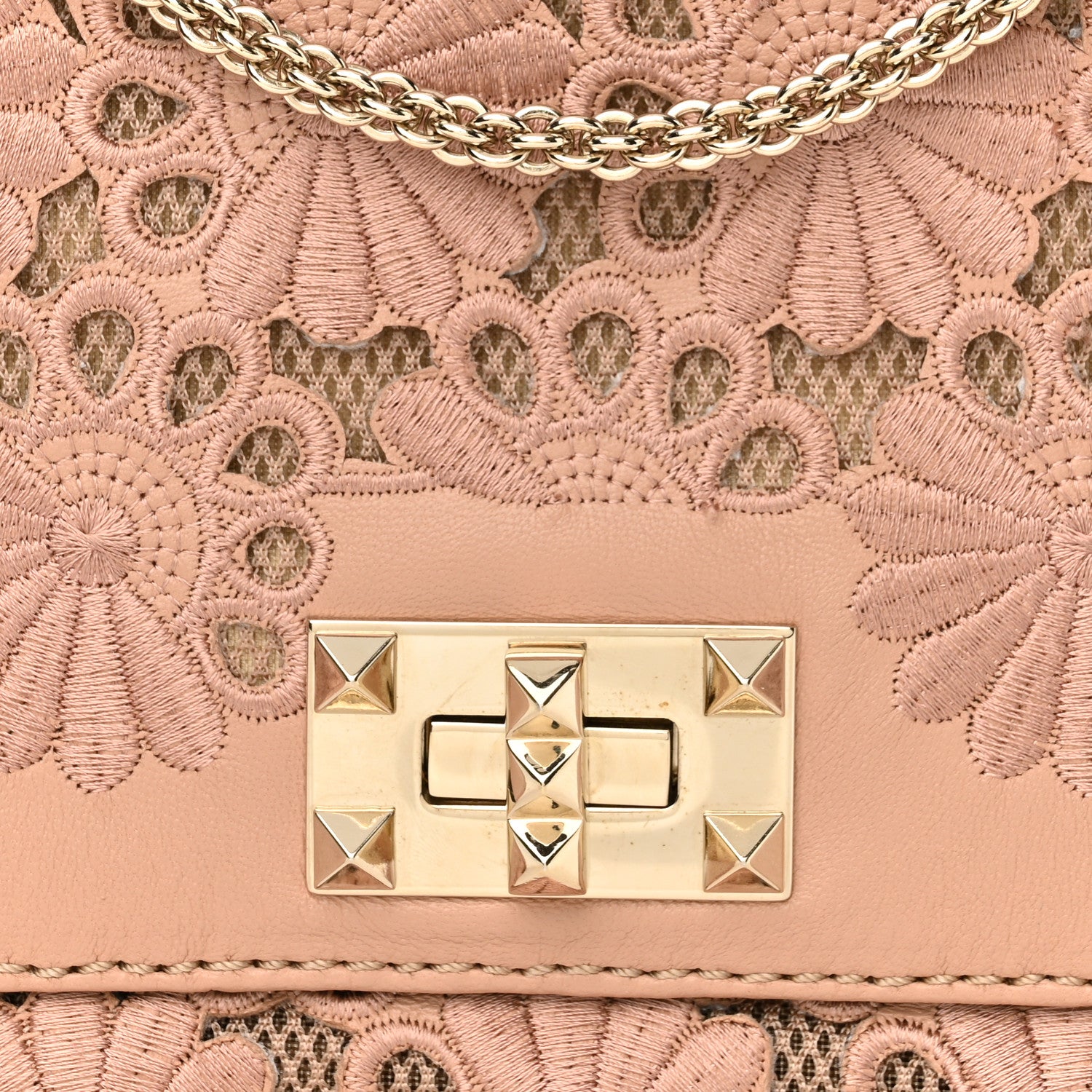 Valentino Garavani Nappa Lace Girello Flap Blush 7 of 13