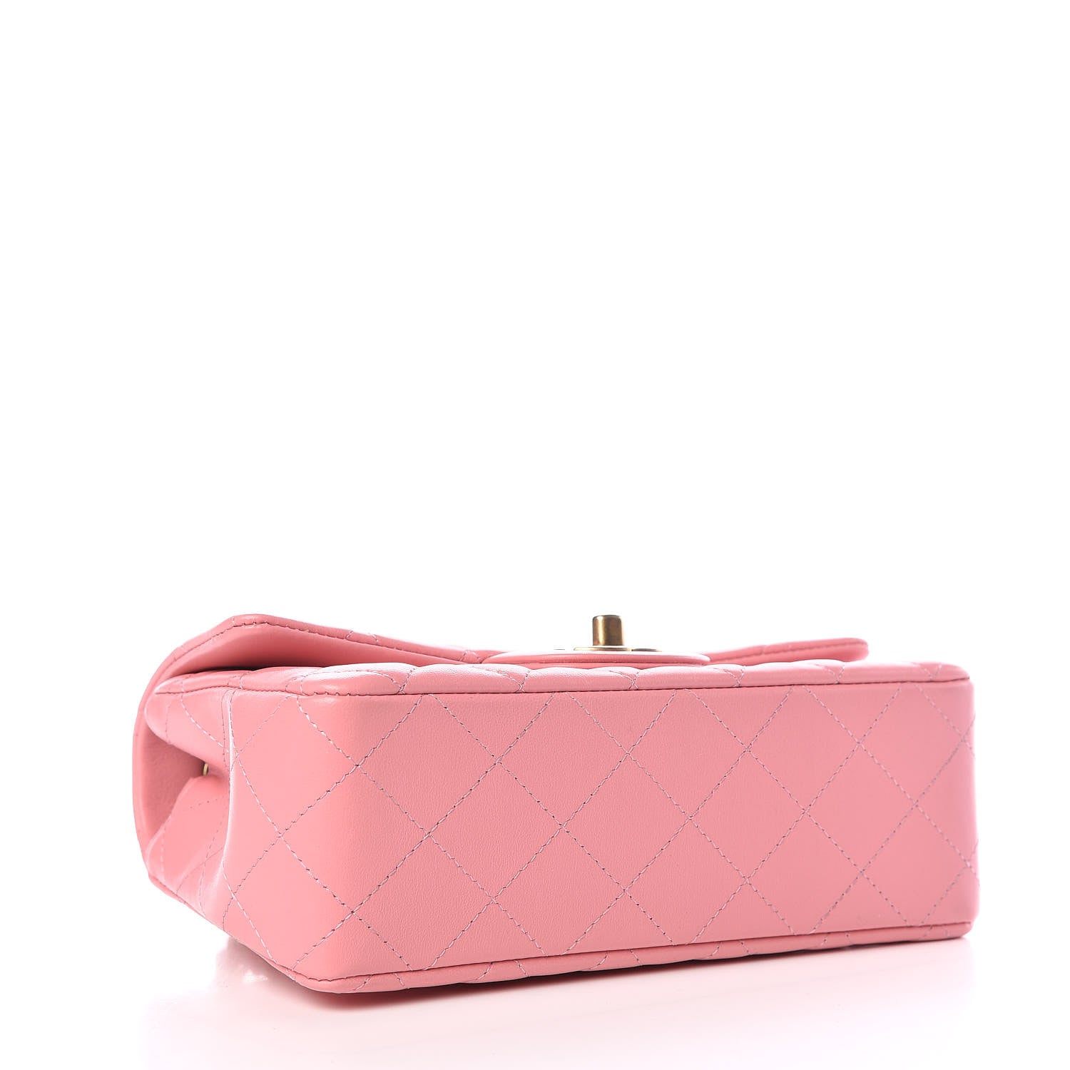 Chanel Lambskin Quilted Mini Rectangular Flap Pink 4 of 10