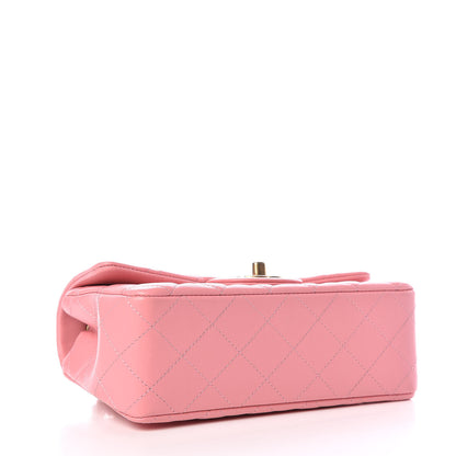 Chanel Lambskin Quilted Mini Rectangular Flap Pink 4 of 10