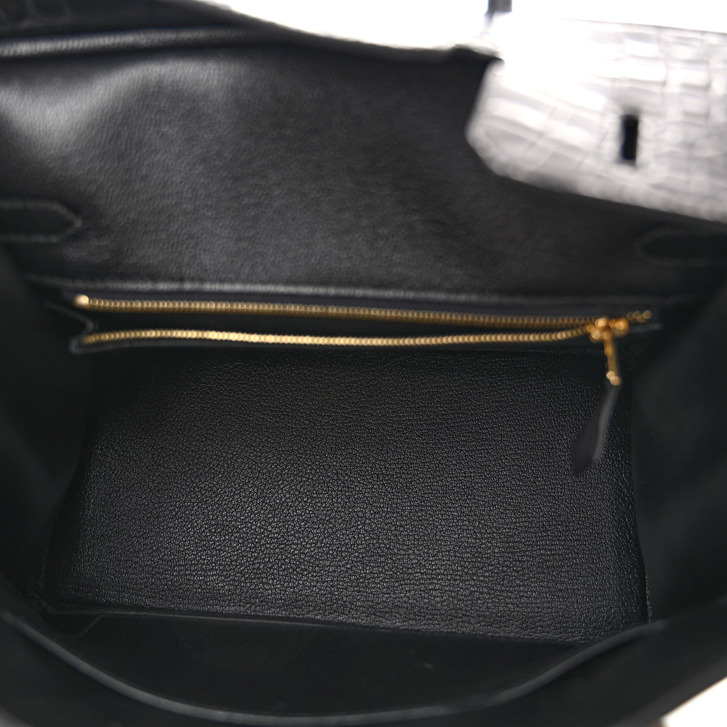 Hermes Togo Matte Alligator Birkin Touch 25 Black 5 of 13