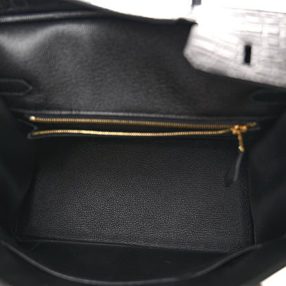 Hermes Togo Matte Alligator Birkin Touch 25 Black 5 of 13