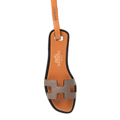 Hermes Epsom Butler Calfskin Hunter Oran Nano Bag Charm Etoupe 3 of 5